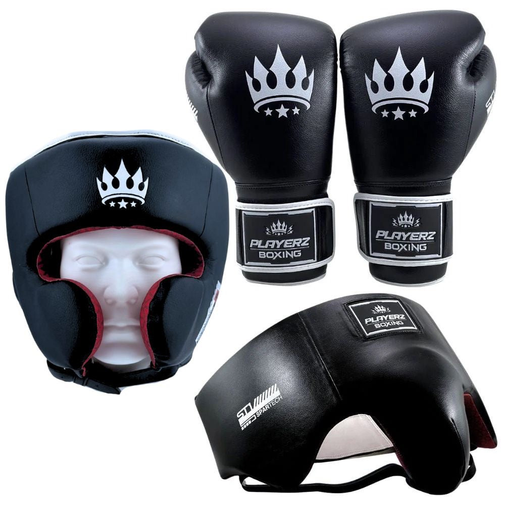 Playerz SparTech Boxing Set Black Playerz Boxing