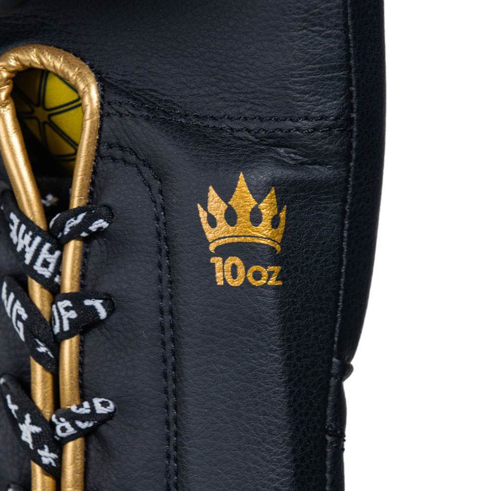 Playerz Power Lace Boxing Gloves - Black/Gold - Playerz Boxing