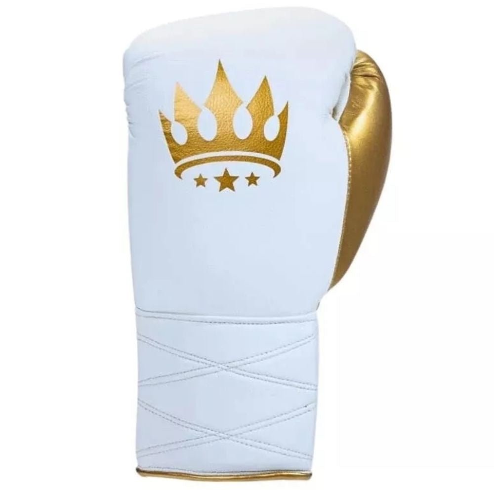 Playerz Power Lace Boxing Gloves - White/Gold - Playerz Boxing