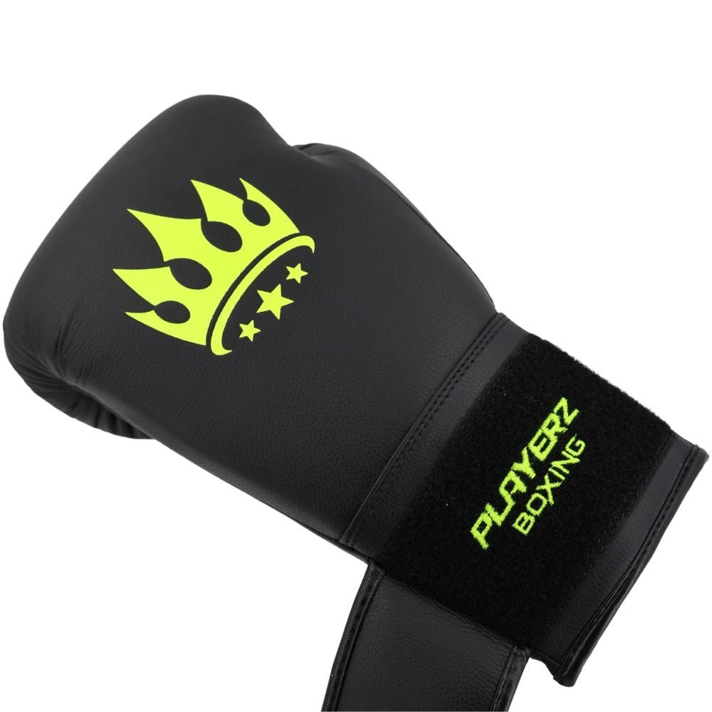 Playerz SparTech Boxing Gloves - Black/Neon - Playerz Boxing