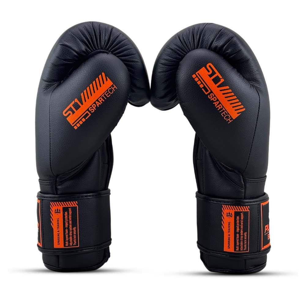 Playerz SparTech Boxing Gloves - Neon Orange - Playerz Boxing