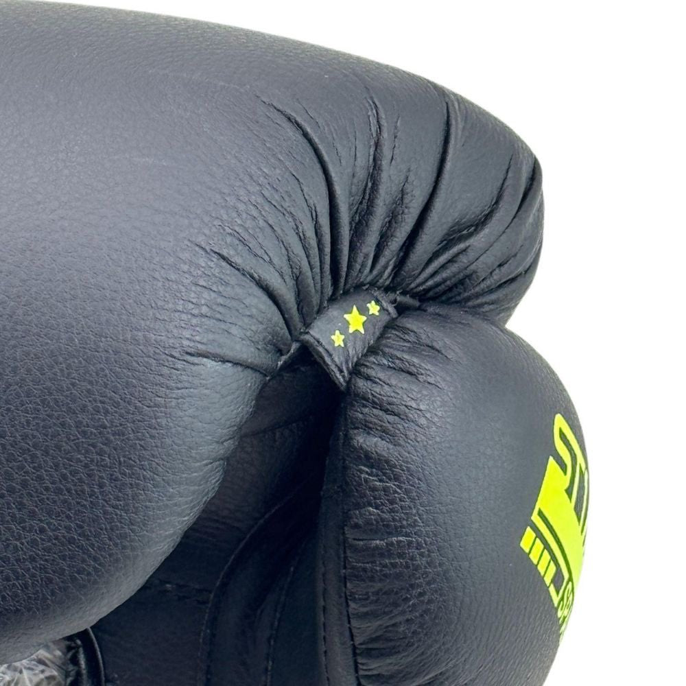 Playerz SparTech Lace Boxing Gloves - Black/Neon - Playerz Boxing
