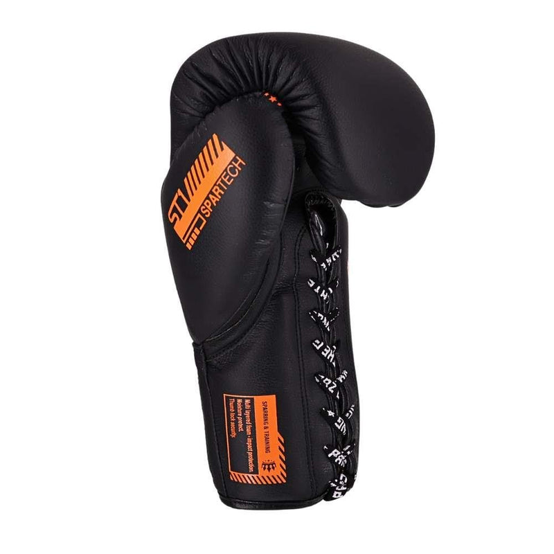 Playerz SparTech Lace Boxing Gloves - Neon Orange - Playerz Boxing