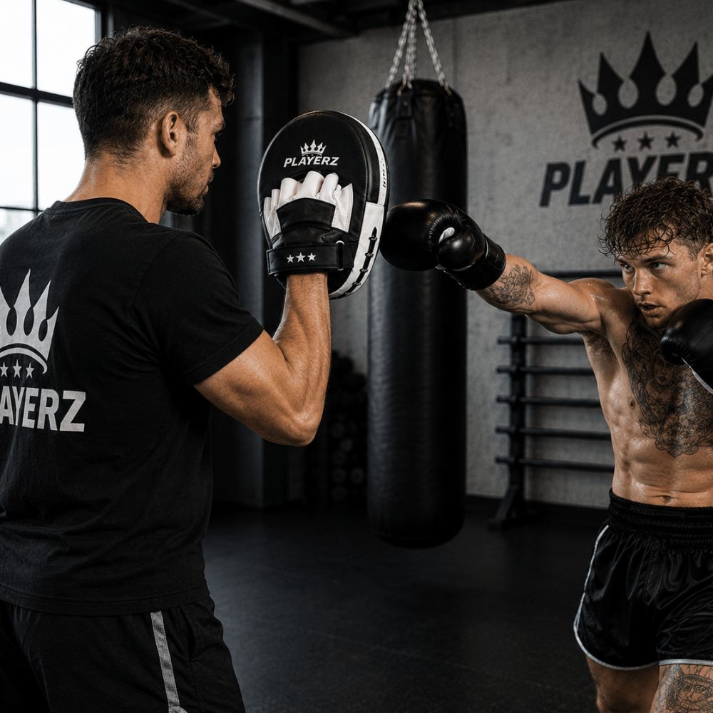 Playerz CoachTech Air Focus Pads - Black - Playerz Boxing