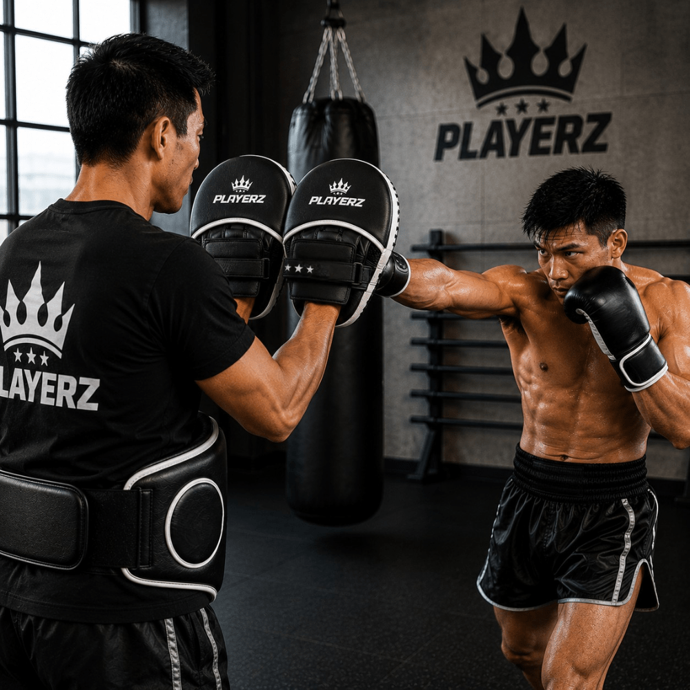 Playerz CoachTech Focus Pads - Black - Playerz Boxing