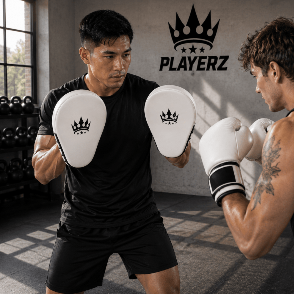 Playerz CoachTech Focus Pads - White - Playerz Boxing