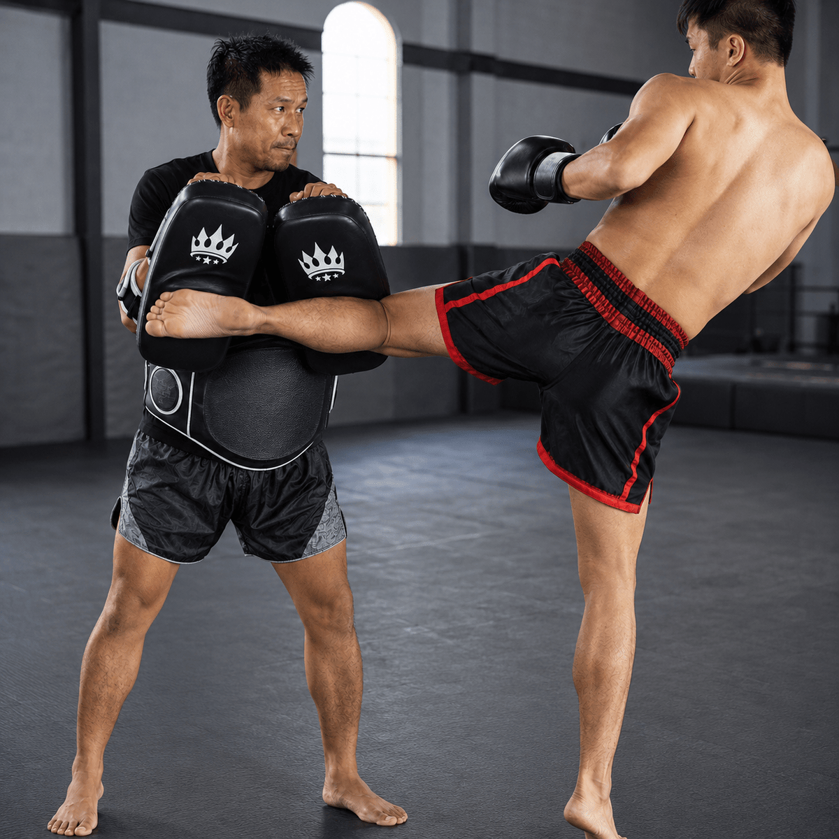 Playerz CoachTech Kick Pads - Black - Playerz Boxing