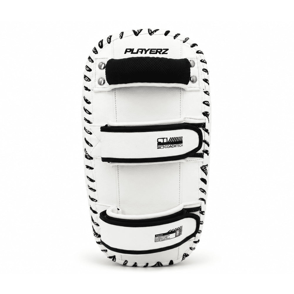 Playerz CoachTech Kick Pads - White - Playerz Boxing