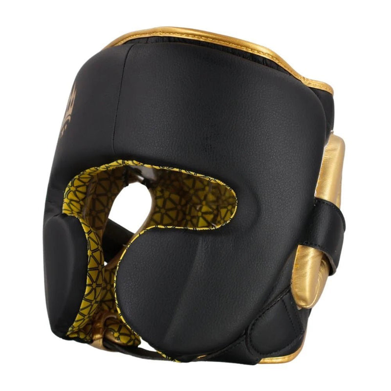 Playerz Power Head Guard - Black/Gold - Playerz Boxing