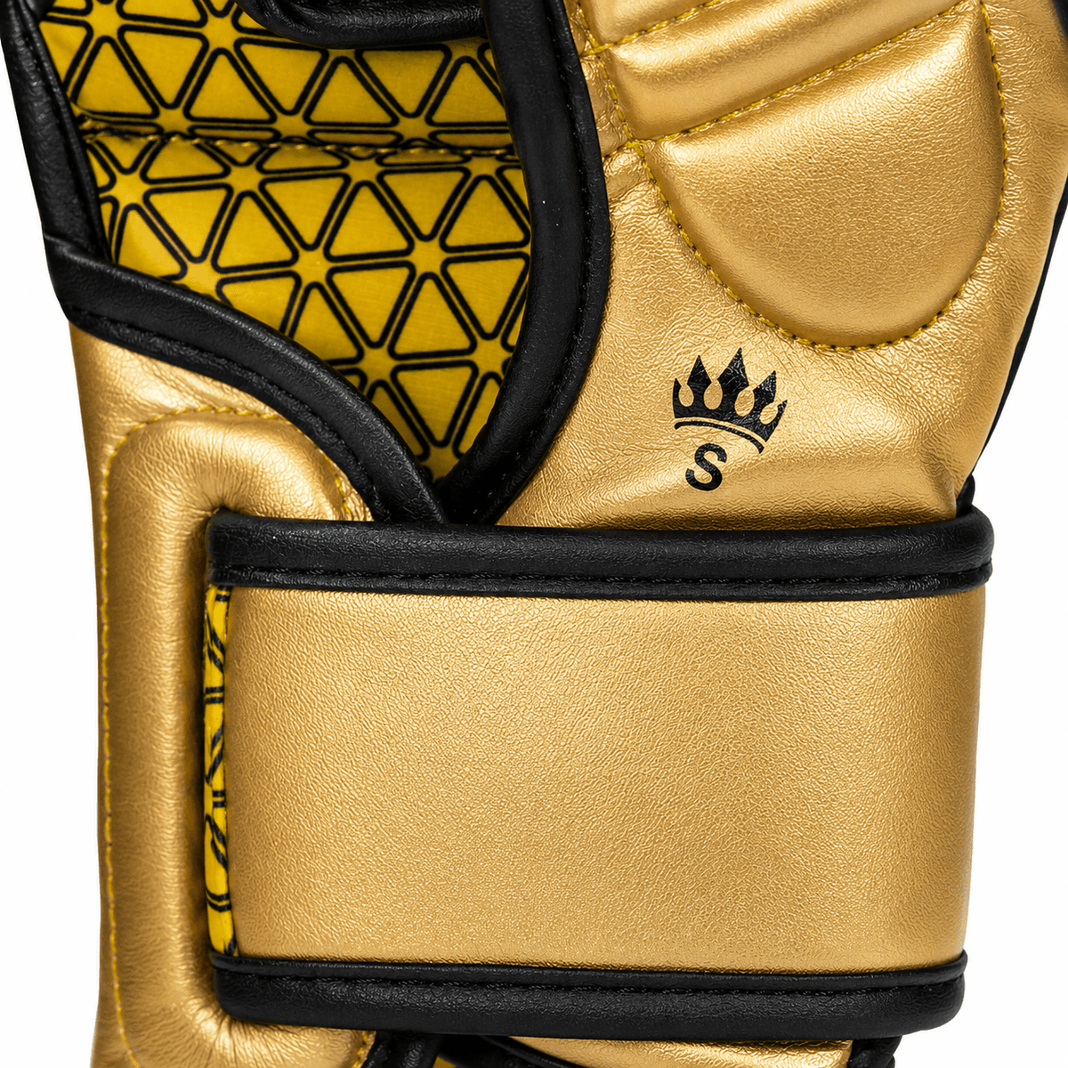 Playerz Power MMA Sparring Gloves - Black/Gold - Playerz Boxing