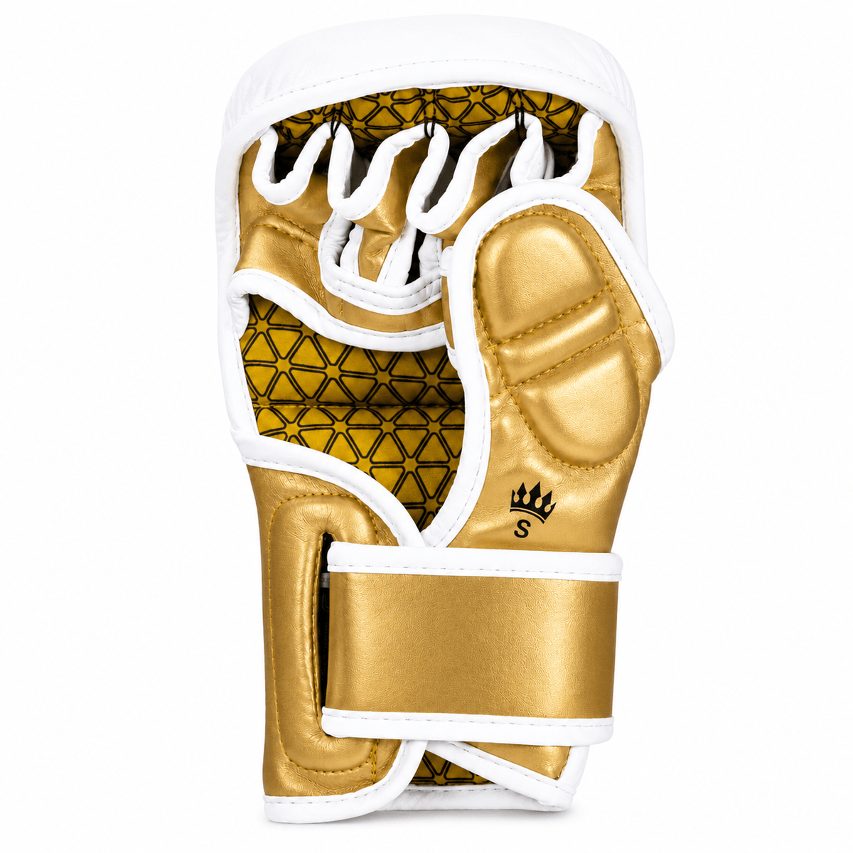 Playerz Power MMA Sparring Gloves - White/Gold - Playerz Boxing