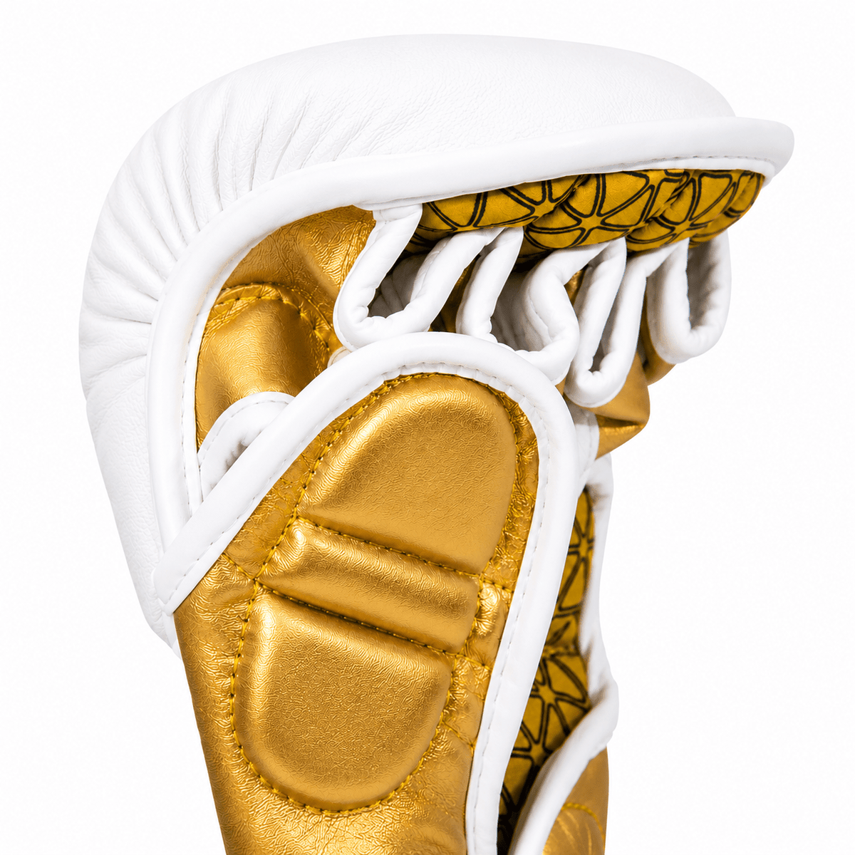 Playerz Power MMA Sparring Gloves - White/Gold - Playerz Boxing