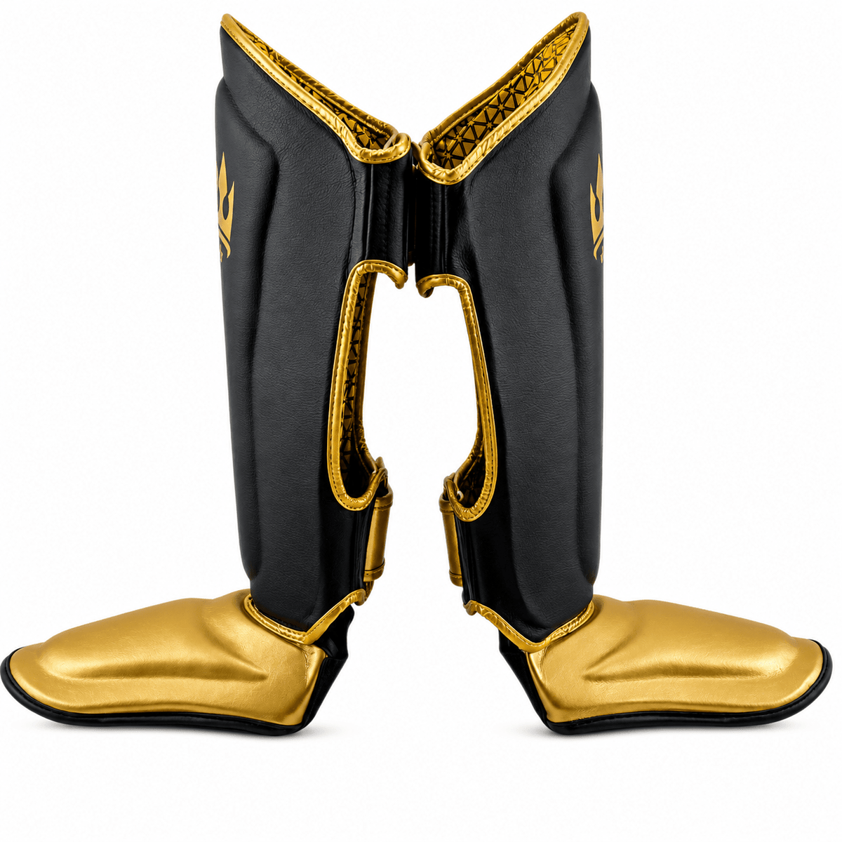 Playerz Power Shin Guards - Black/Gold - Playerz Boxing