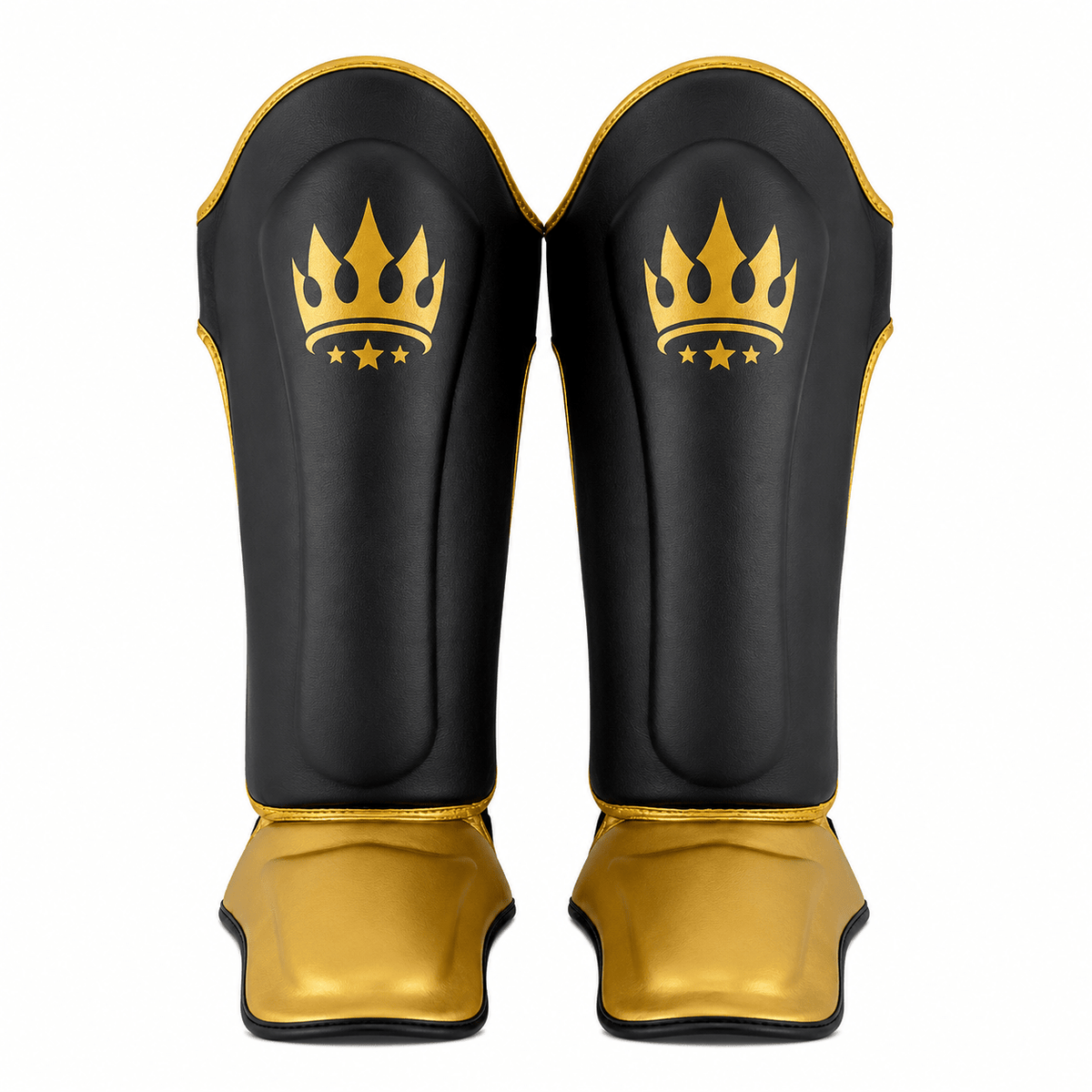 Playerz Power Shin Guards - Black/Gold - Playerz Boxing
