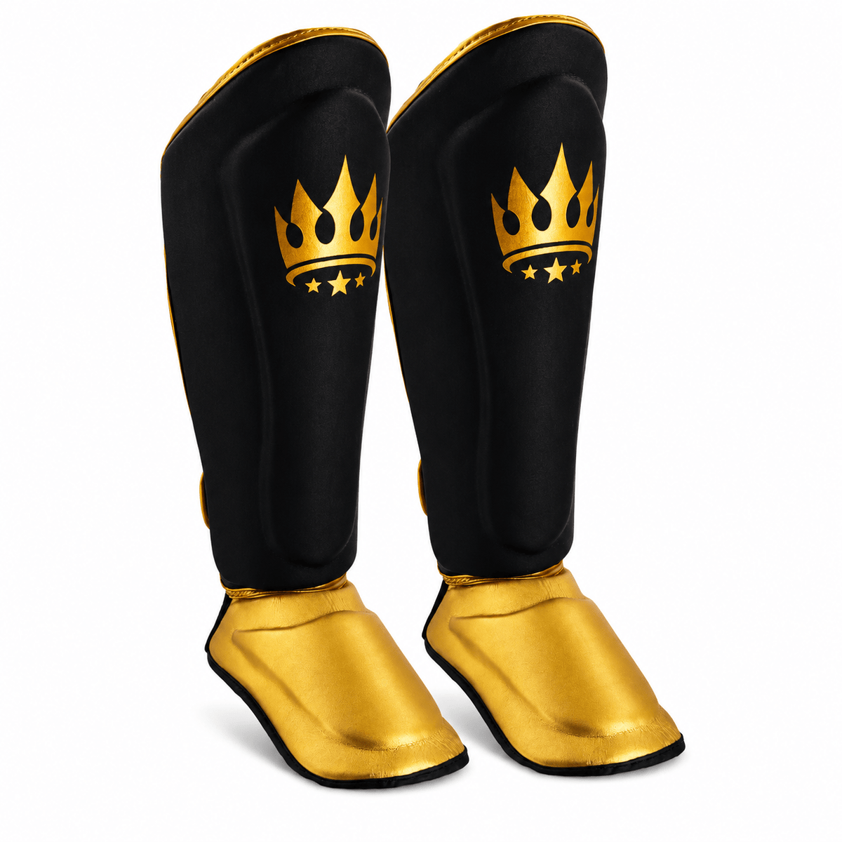 Playerz Power Shin Guards - Black/Gold - Playerz Boxing