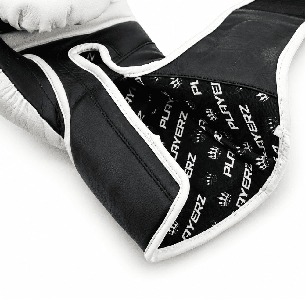 Playerz ProTech Boxing Gloves Velcro - White - Playerz Boxing