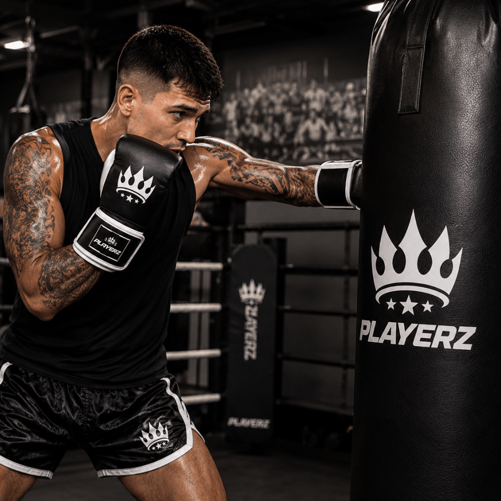 Playerz SparTech Bag Gloves - Black - Playerz Boxing