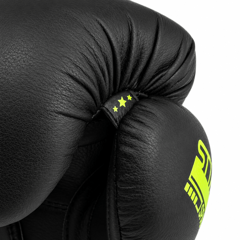 Playerz SparTech Boxing Gloves - Black/Neon - Playerz Boxing