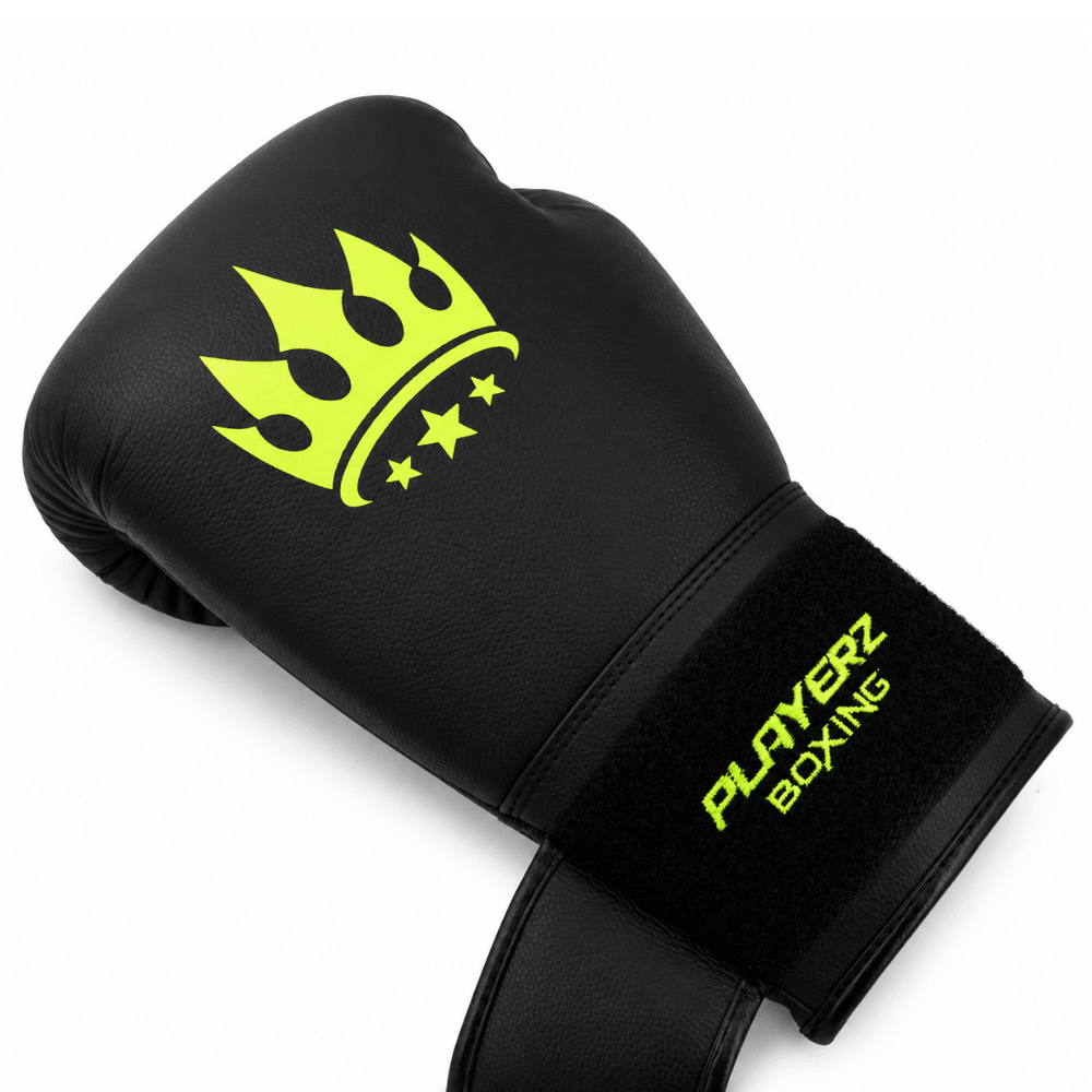 Playerz SparTech Boxing Gloves - Black/Neon - Playerz Boxing