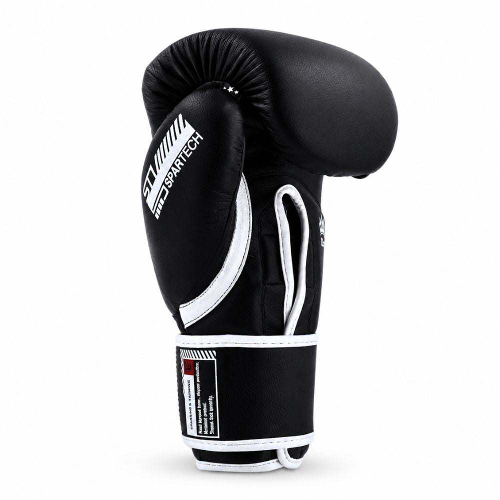 Playerz SparTech Boxing Gloves - Black/White - Playerz Boxing