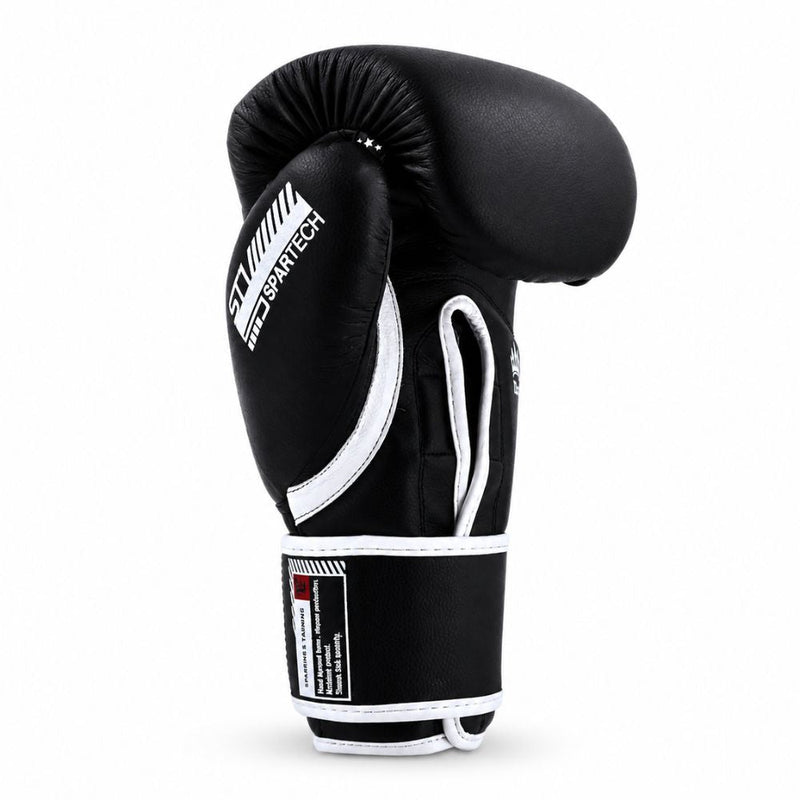 Playerz SparTech Boxing Gloves - Black/White - Playerz Boxing