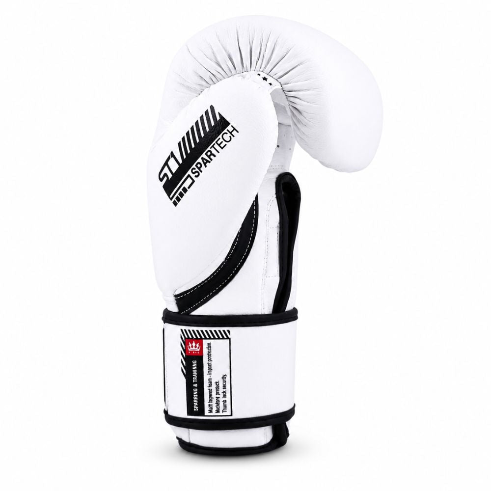 Playerz SparTech Boxing Gloves - White/Black - Playerz Boxing