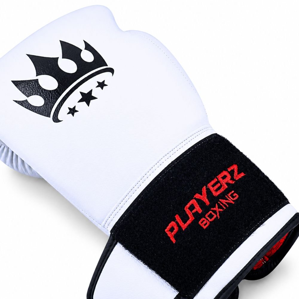 Playerz SparTech Boxing Gloves - White/Black - Playerz Boxing