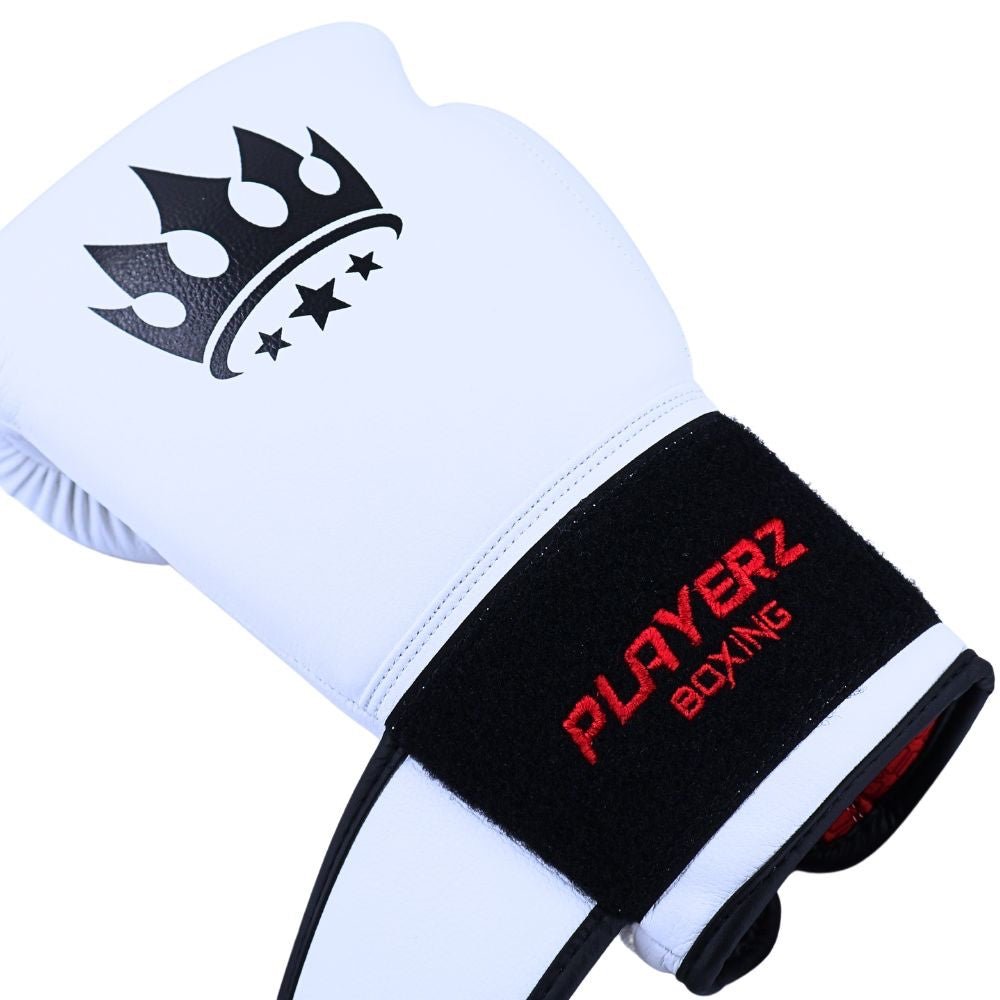 Playerz SparTech Boxing Gloves - White/Black - Playerz Boxing