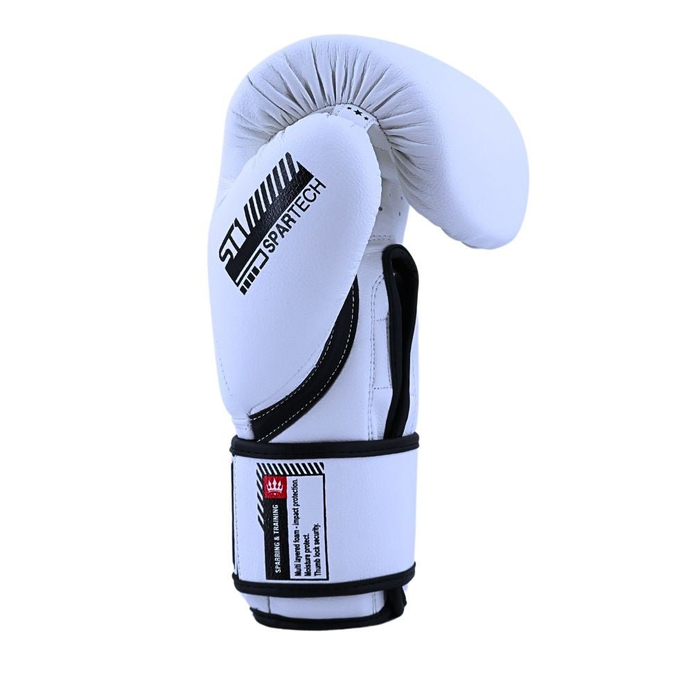 Playerz SparTech Boxing Gloves - White/Black - Playerz Boxing