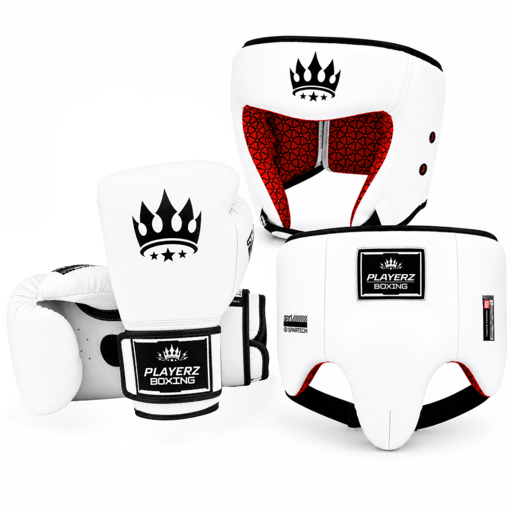 Playerz SparTech Boxing Set - White - Playerz Boxing