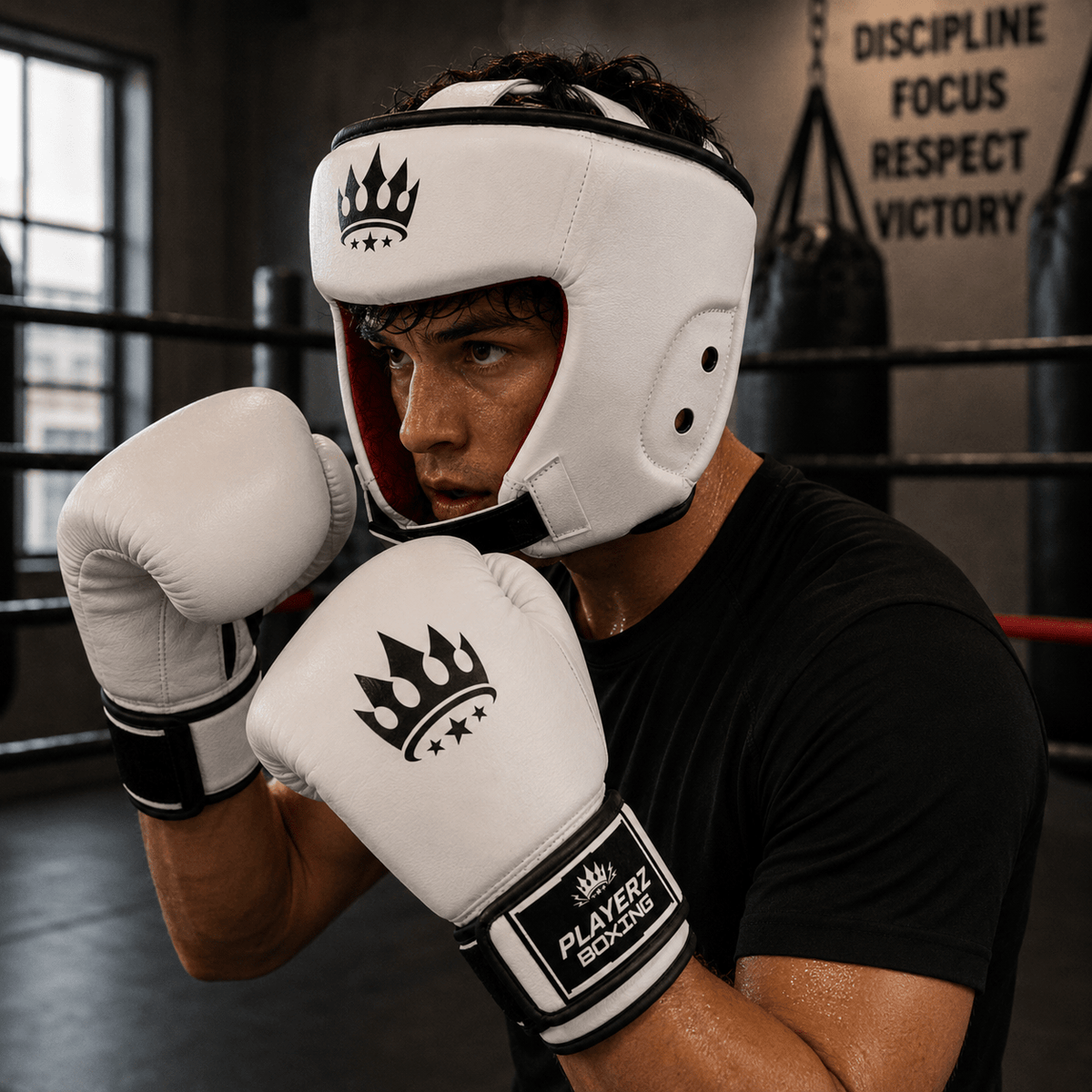Playerz SparTech Boxing Set - White - Playerz Boxing