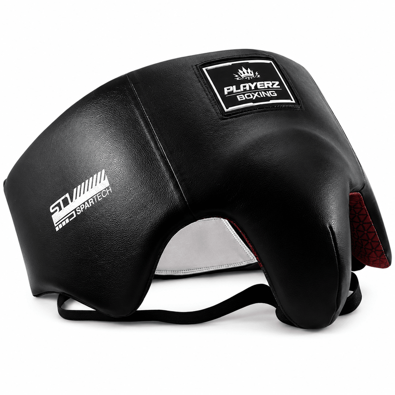 Playerz SparTech Groin Guard - Black/White - Playerz Boxing