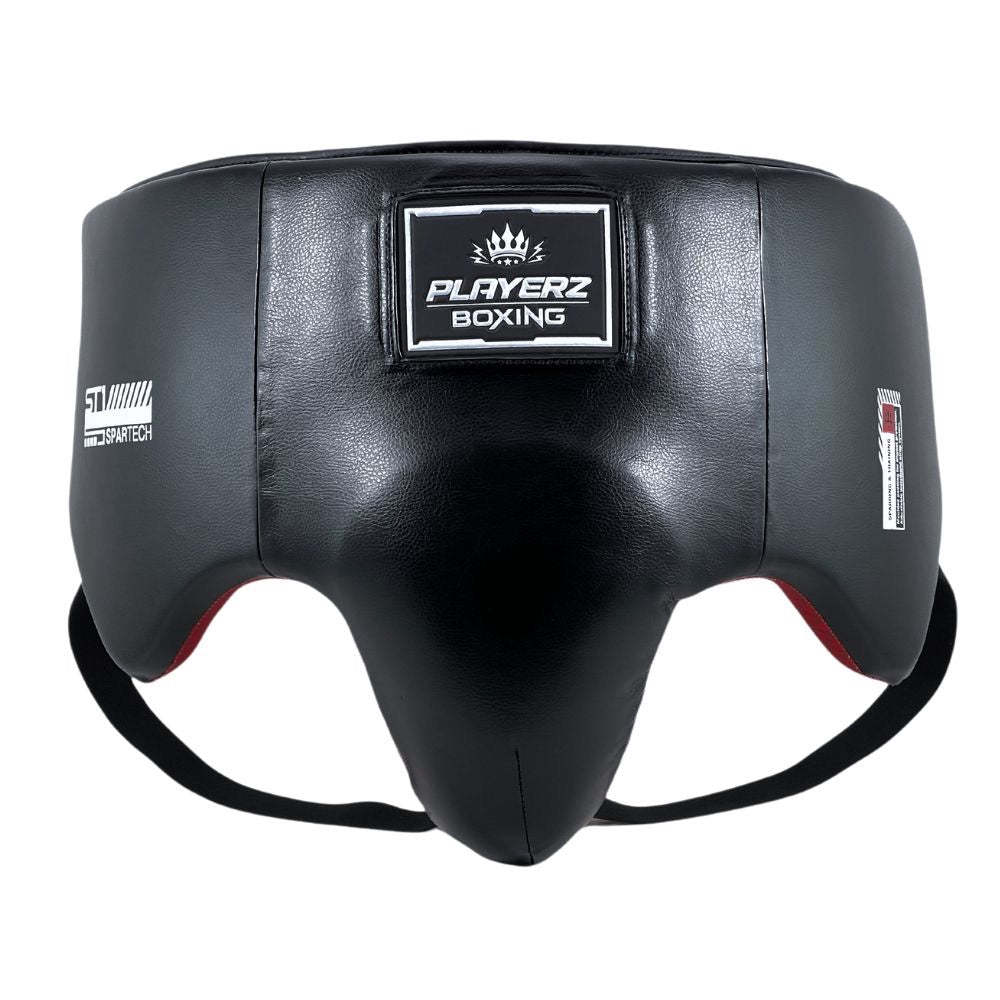 Playerz SparTech Groin Guard - Black/White - Playerz Boxing