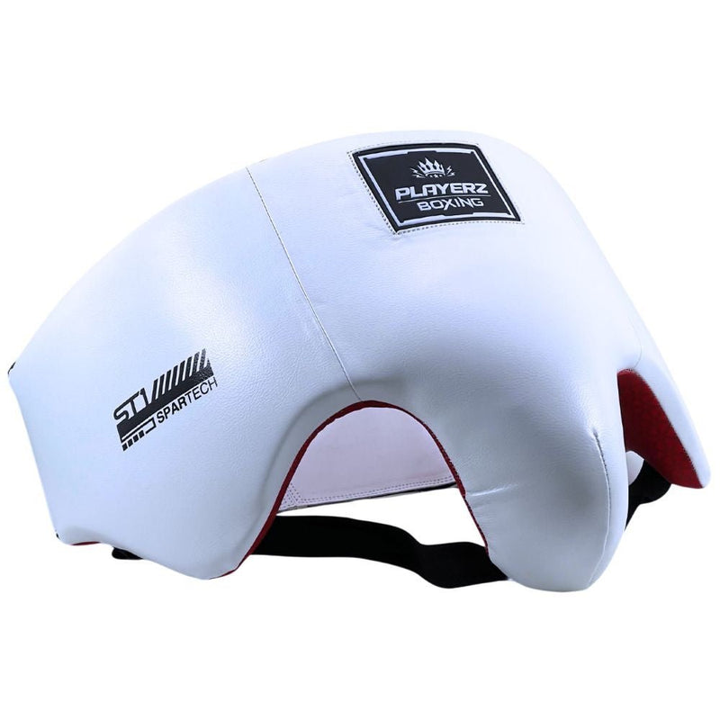 Playerz SparTech Groin Guard - White/Black - Playerz Boxing