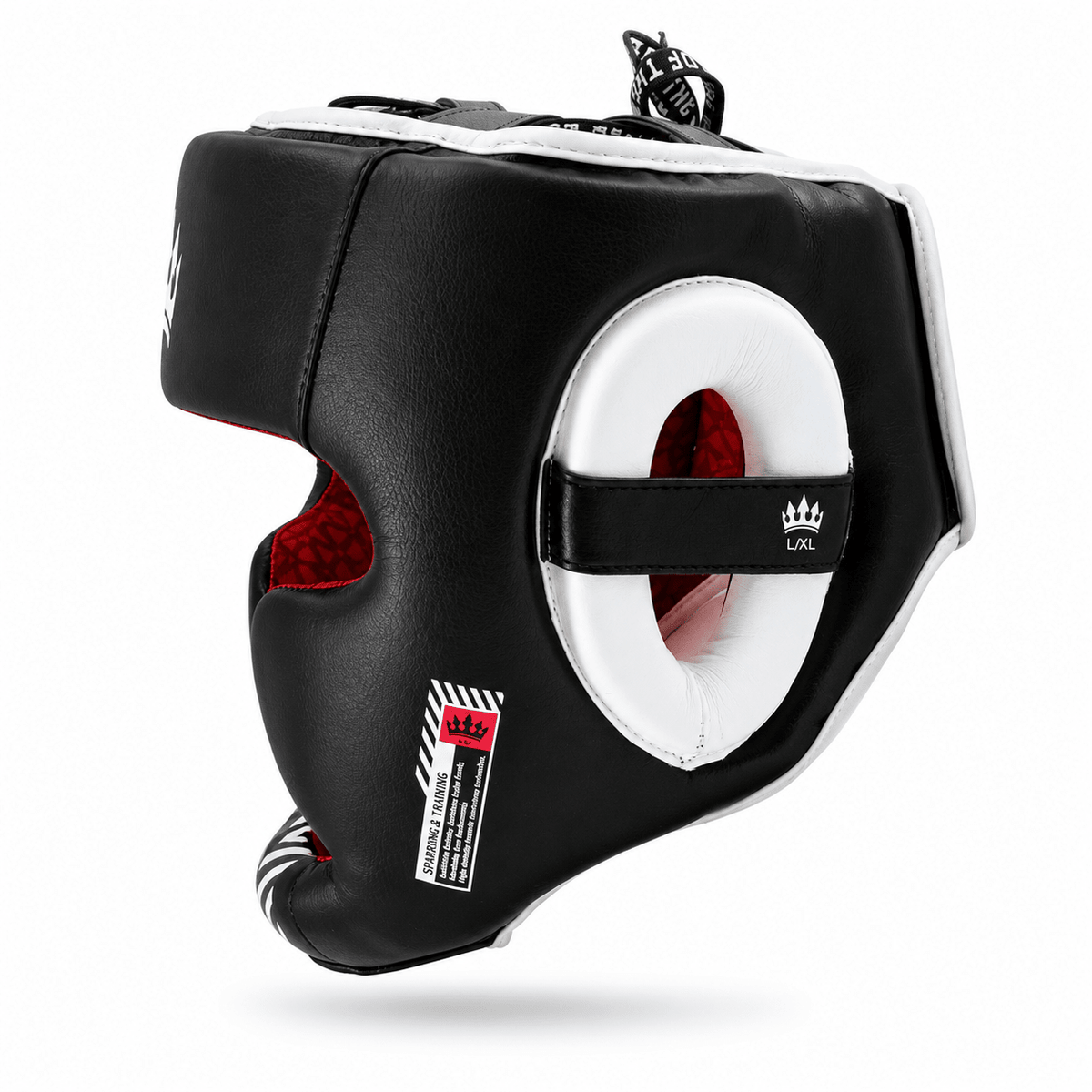 Playerz SparTech Head Guard - Black/White - Playerz Boxing