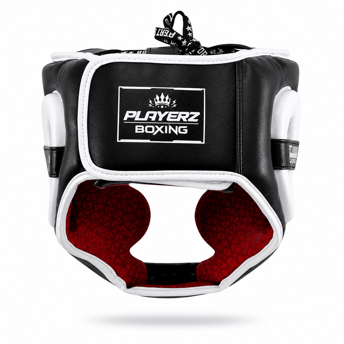 Playerz SparTech Head Guard - Black/White - Playerz Boxing