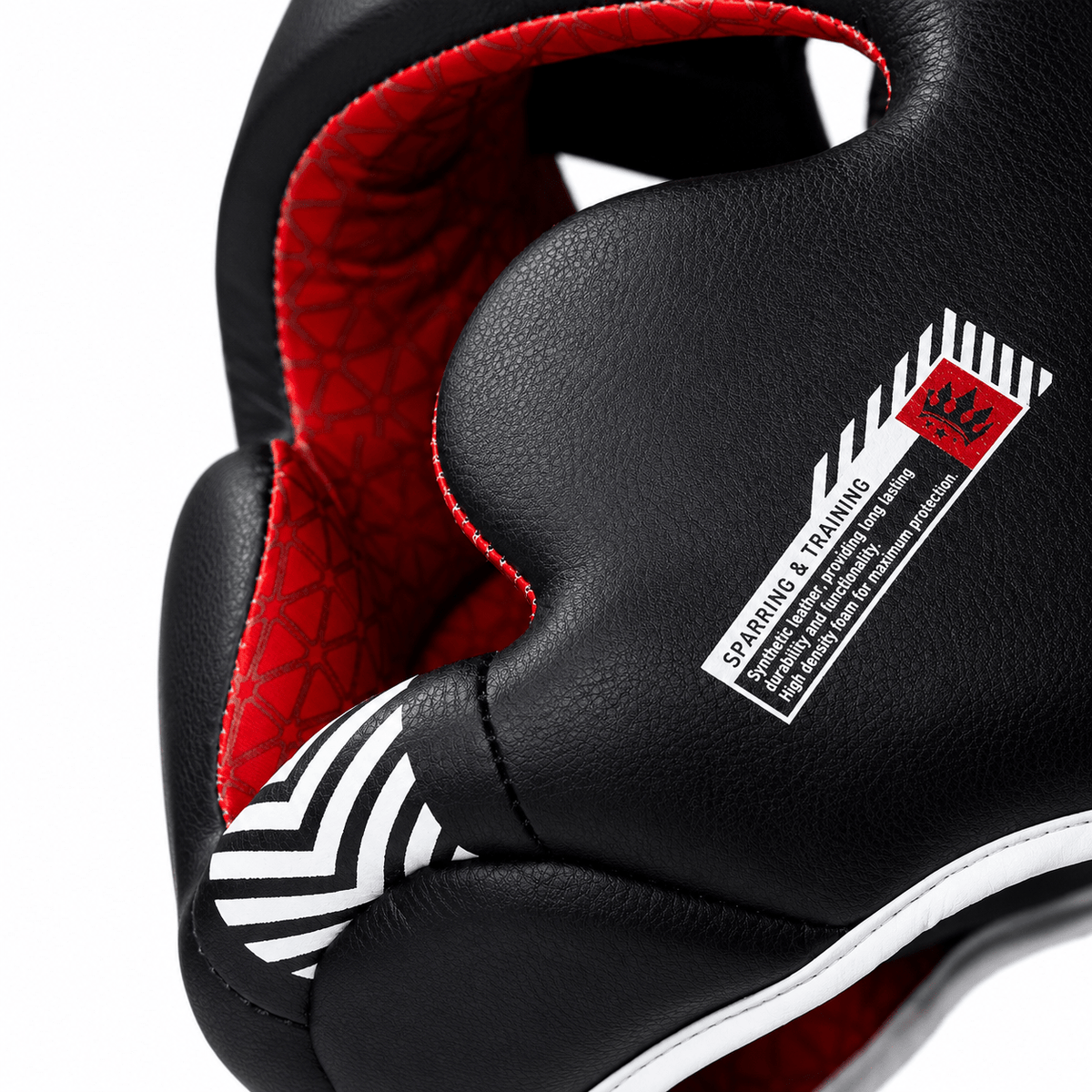 Playerz SparTech Head Guard - Black/White - Playerz Boxing