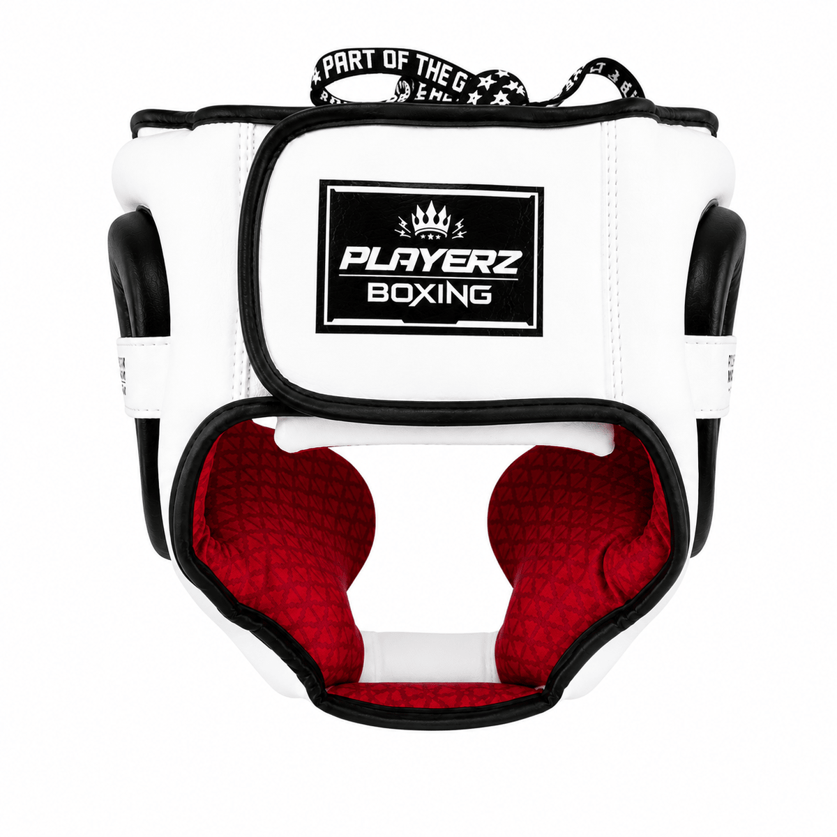 Playerz SparTech Head Guard - White/Black - Playerz Boxing