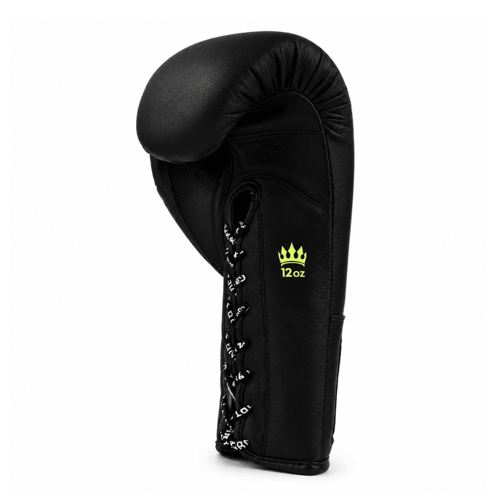 Playerz SparTech Lace Boxing Gloves - Black/Neon - Playerz Boxing