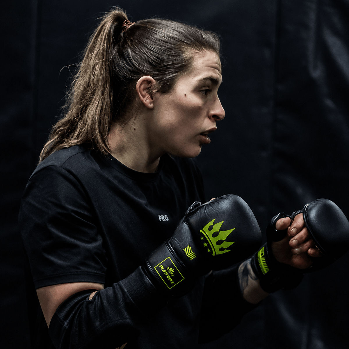Playerz SparTech MMA Sparring Gloves - Black/Neon - Playerz Boxing