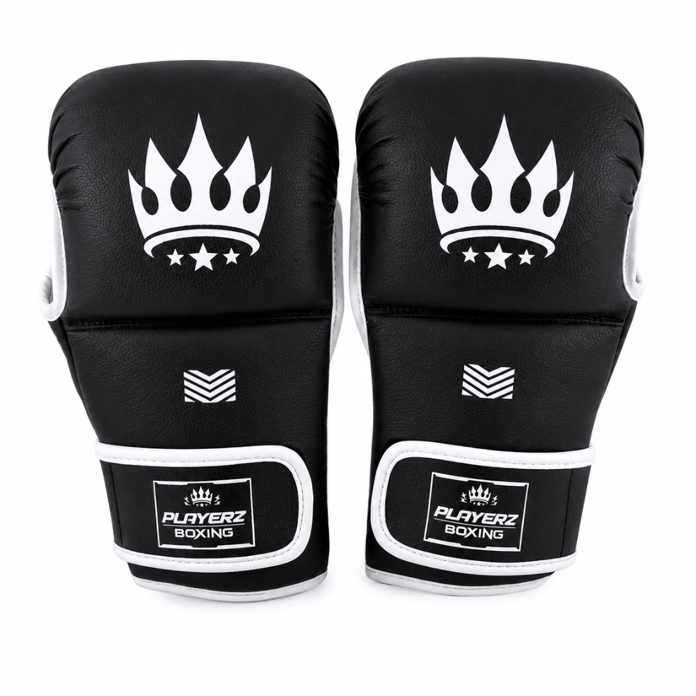 Playerz SparTech MMA Sparring Gloves - Black/White - Playerz Boxing