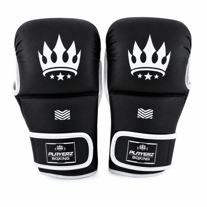 Playerz SparTech MMA Sparring Gloves - Black/White - Playerz Boxing