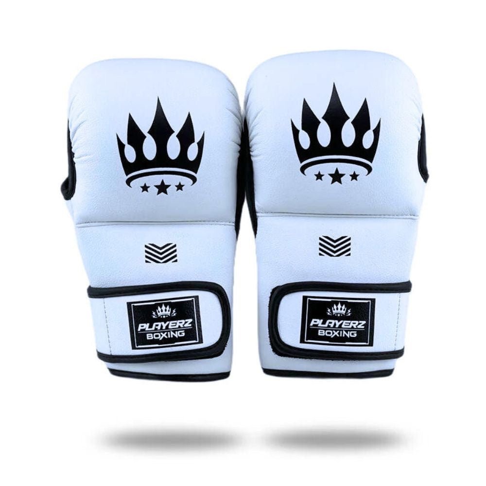 Playerz SparTech MMA Sparring Gloves - White/Black - Playerz Boxing