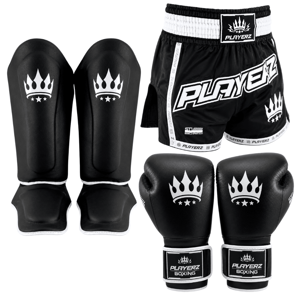 Playerz SparTech Muay Thai Set - Black - Playerz Boxing
