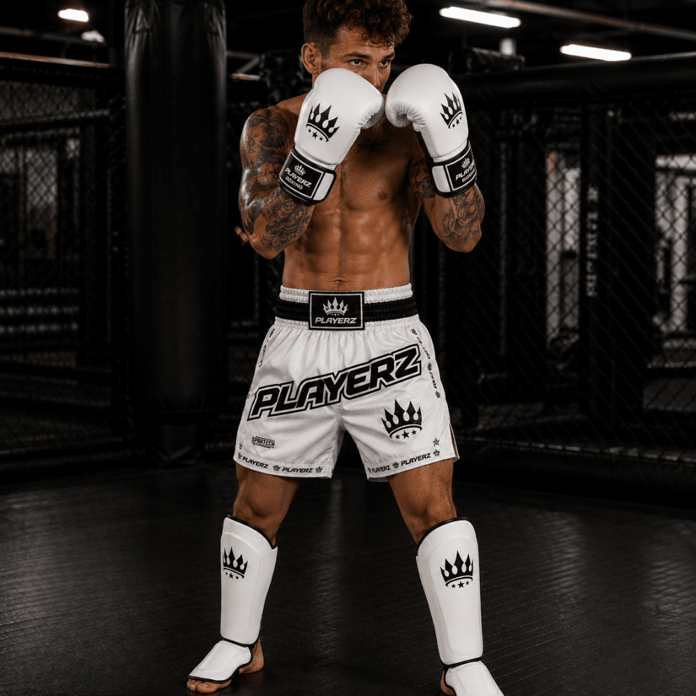Playerz SparTech Muay Thai Set - White - Playerz Boxing