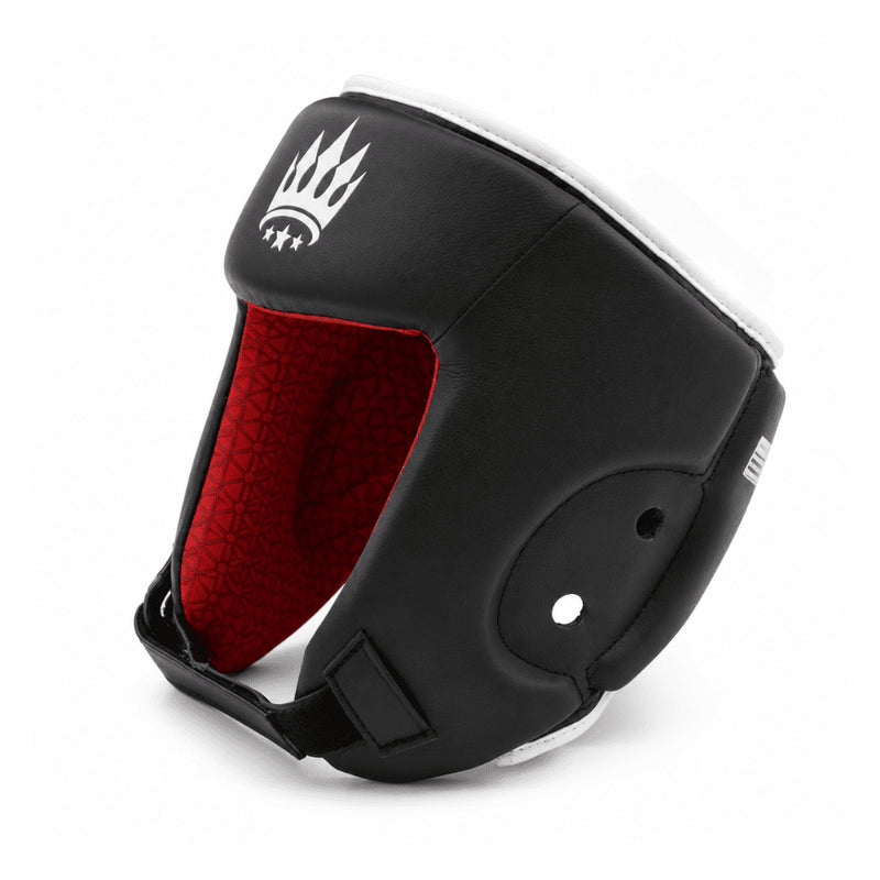 Playerz SparTech Open Face Head Guard - Black/White - Playerz Boxing