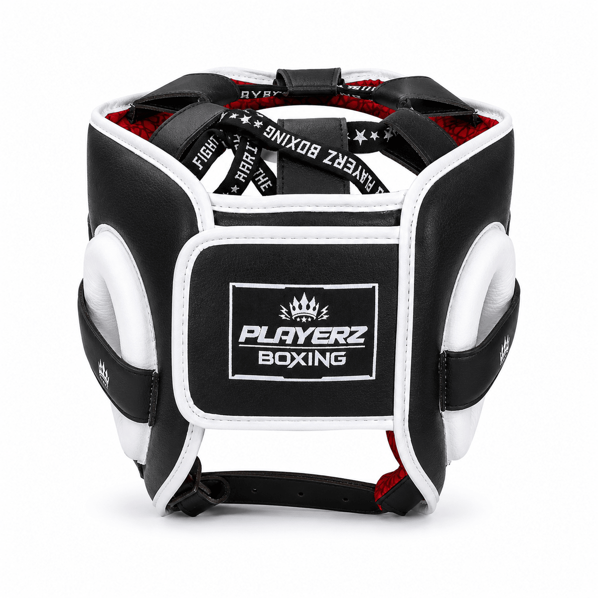 Playerz SparTech Pro Head Guard - Black/White - Playerz Boxing