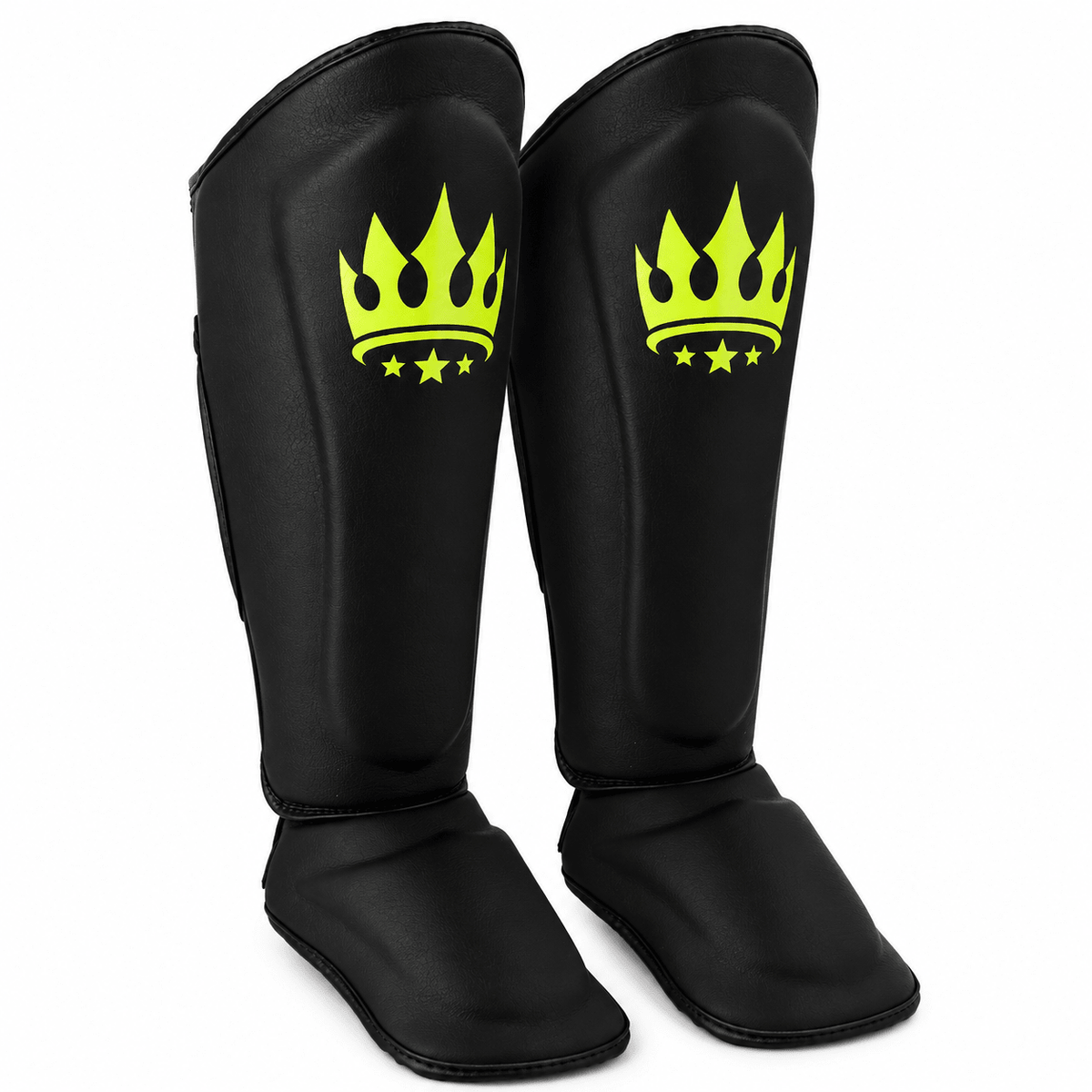 Playerz SparTech Shin Guards - Black/Neon - Playerz Boxing
