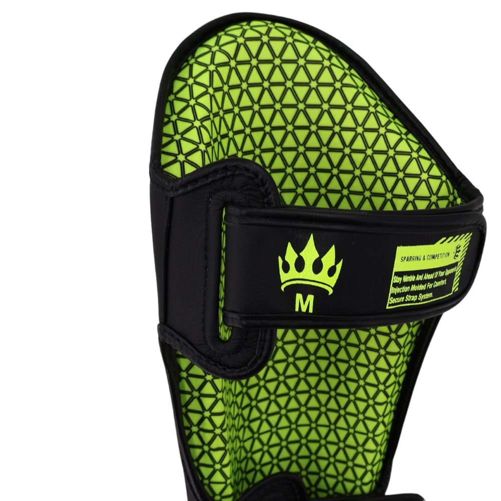 Playerz SparTech Shin Guards - Black/Neon - Playerz Boxing