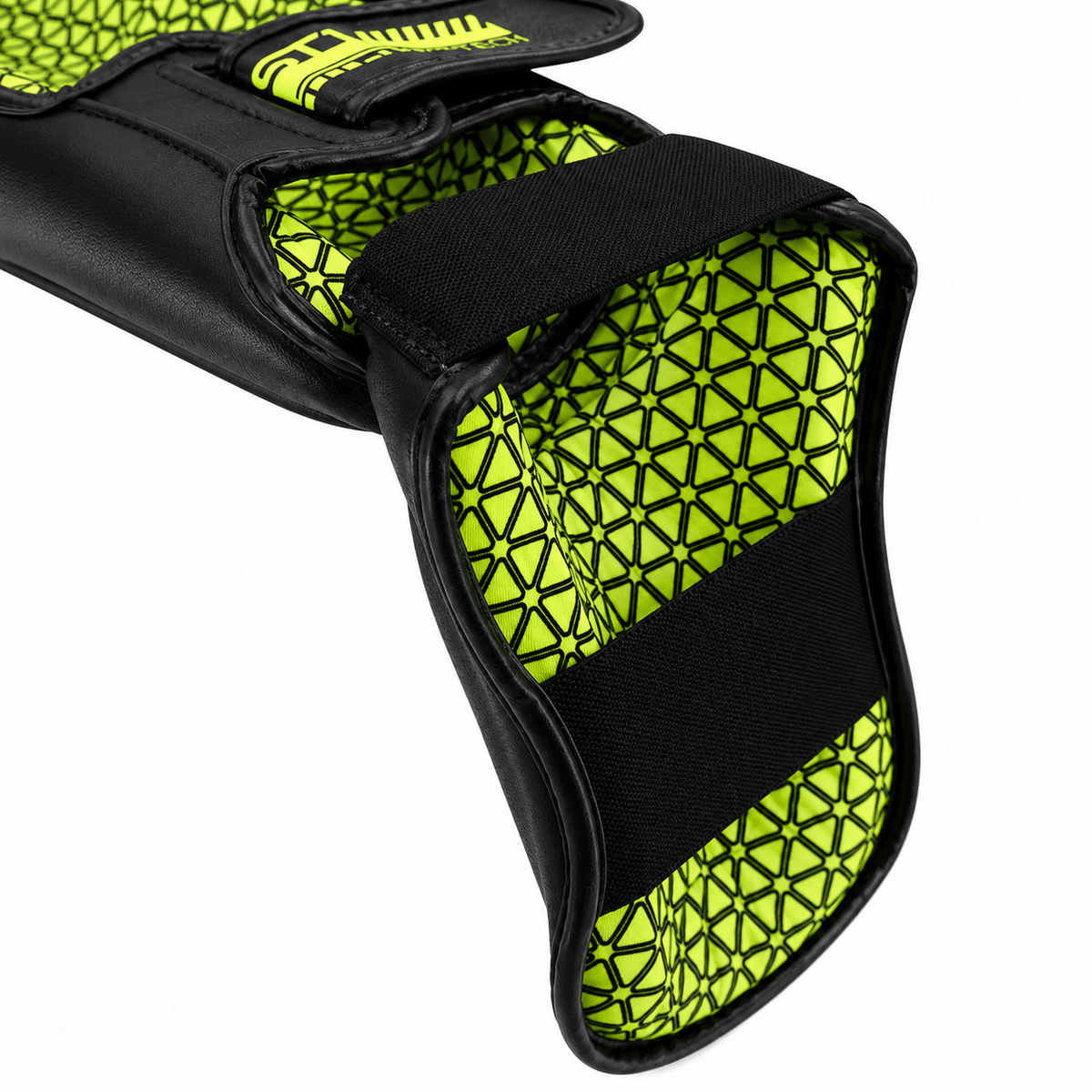 Playerz SparTech Shin Guards - Black/Neon - Playerz Boxing